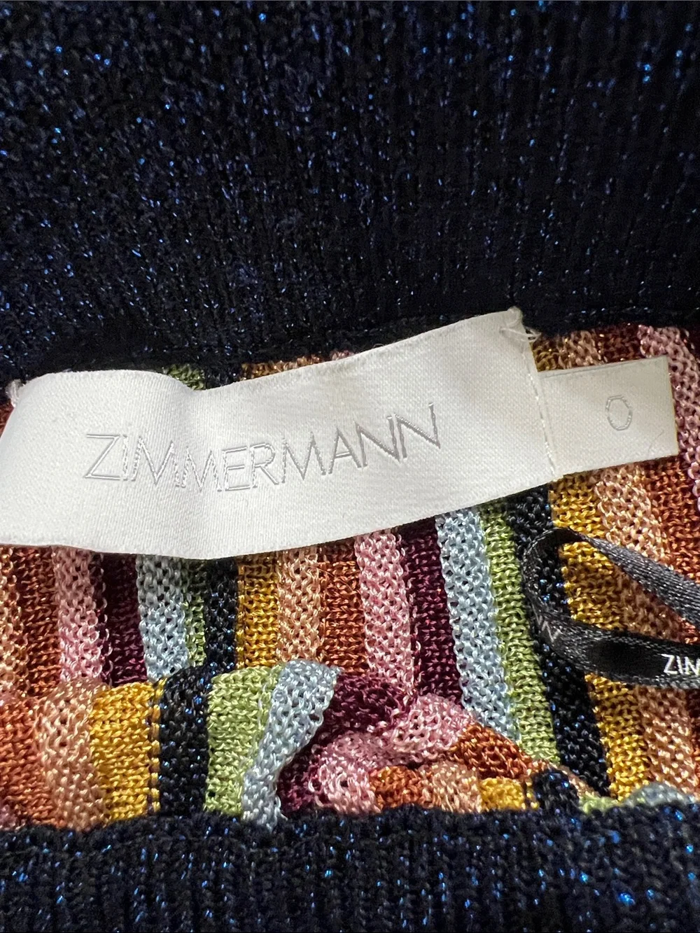 Zimmermann Alight Lurex Knit Wrap Bikini & Midi Skirt Set Size 0 Like New